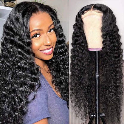 Sunber Jerry Curly Human Hair Lace Closure Wig 13*4 Lace Front Wigs