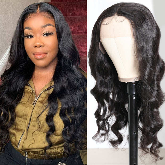 Sunber Body Wave Lace Front Wigs Pre-plucked Natural Hairline Human Hair Wigs 150% Density