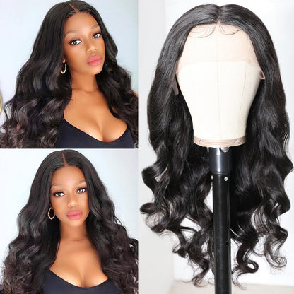 Sunber Body Wave Lace Front Wigs Pre-plucked Natural Hairline Human Hair Wigs 150% Density