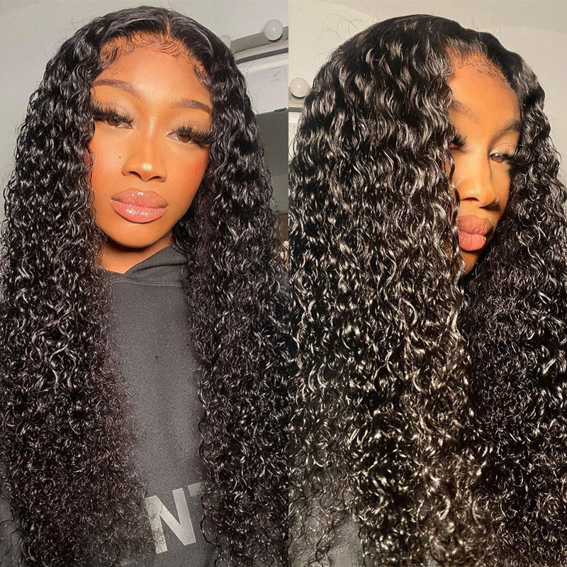 Jerry Curly Glueless Wigs 13x4 HD Transparent Lace Front Wigs 5x5 HD Lace Wig