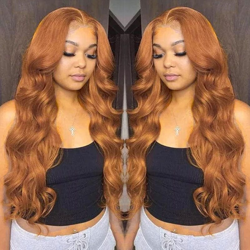 $100 OFF| Code: SAVE100 Body Wave Rich Brown Colored Lace Part Wigs