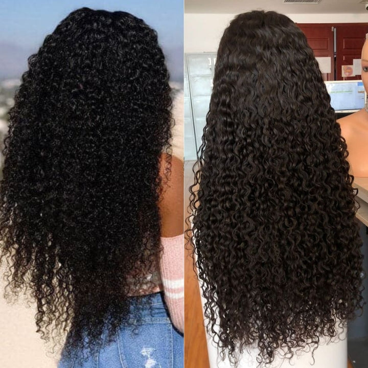 36 Inch Long Black Hair Kinky Curly HD Lace Front Wig Super Long Length Human Hair Wigs For Women