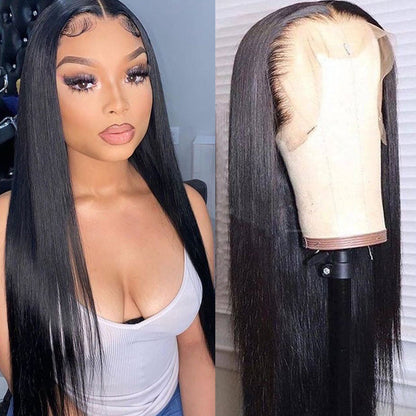 Soft and Silk Straight Wig 13x4 Transparent Lace Frontal Wigs  Human Hair Wig