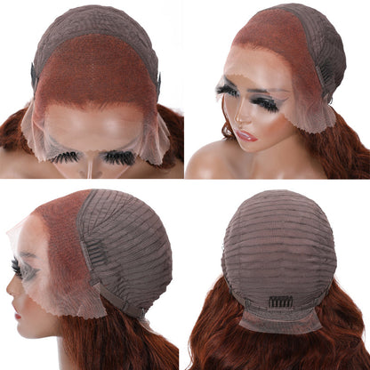 Sunber Reddish Brown Body Wave Lace Wig 13x4 Lace Front Wigs Pre-Plucked With Babyhair