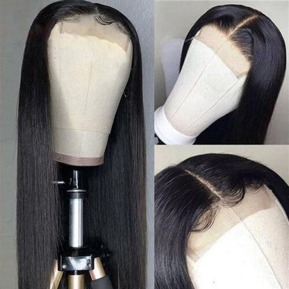 UCUVIC Silk Straight 4 By 4 Lace Closure Wigs 180% Density Human Hair Wigs