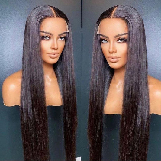 UCUVIC Silk Straight 4 By 4 Lace Closure Wigs 180% Density Human Hair Wigs