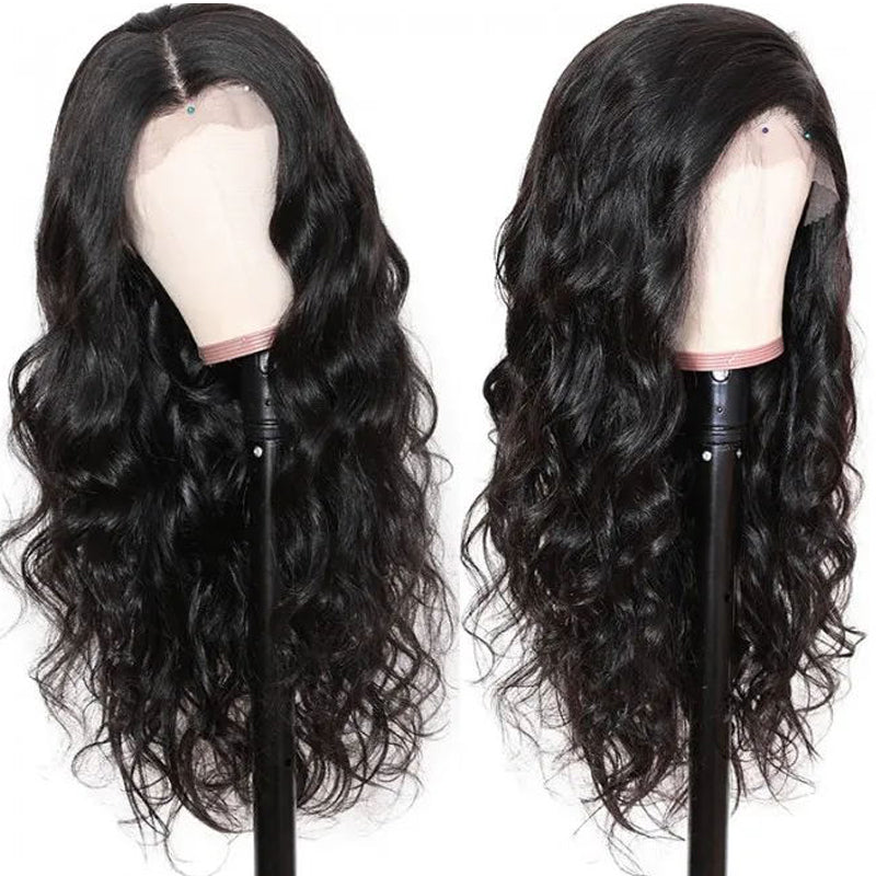 Body Wave 13x4 HD Invisible Transparent Lace Front Human Hair Wigs Bleached Knots 150% Density