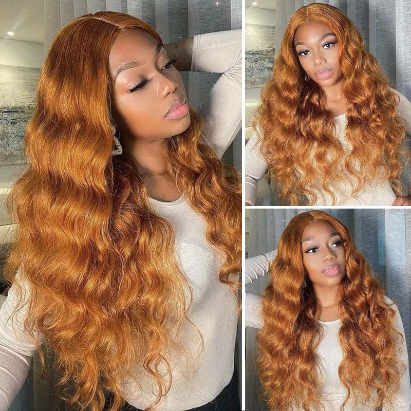 $100 OFF| Code: SAVE100 Body Wave Rich Brown Colored Lace Part Wigs