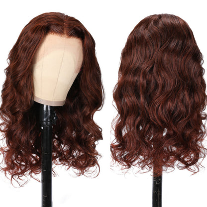 Sunber Reddish Brown Body Wave Lace Wig 13x4 Lace Front Wigs Pre-Plucked With Babyhair