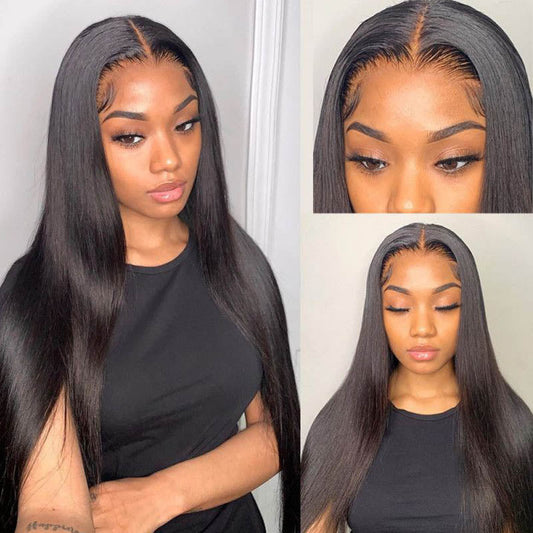 Soft and Silk Straight Wig 13x4 Transparent Lace Frontal Wigs  Human Hair Wig