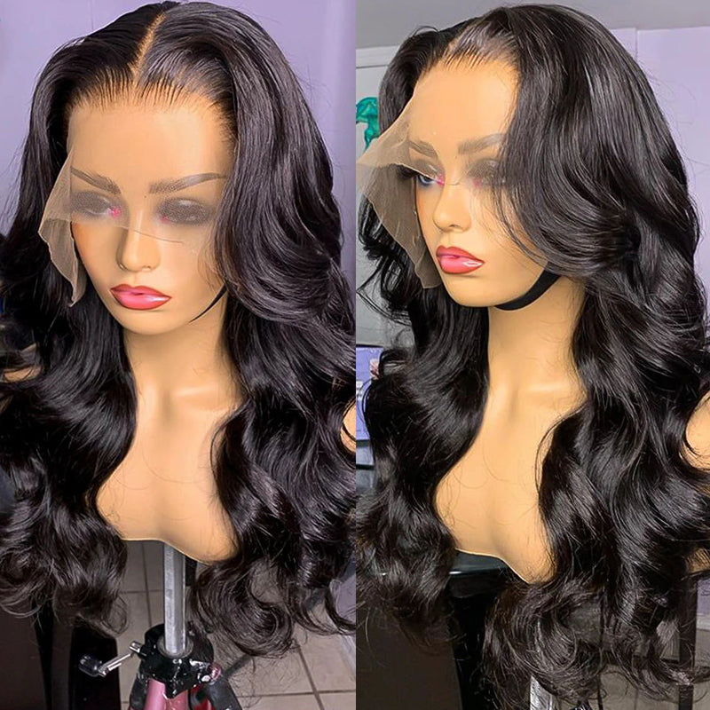 Sunber High-Quality Body Wave 13x4 Glueless HD Lace Front Wigs With Baby Hair Human Hair Wigs 180% Density