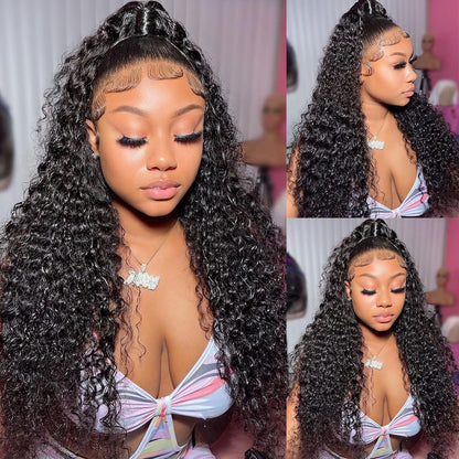 Klaiyi 200% Density Jerry Curl 5x5 HD Lace Closure Glueless Wigs for Women Flash Sale