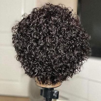 UCUVIC Water Wave Short Pixie Cut Virgin Human Hair Wigs