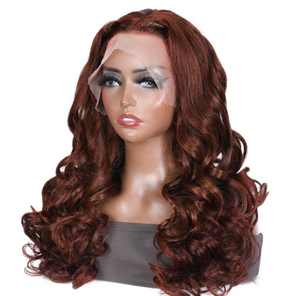 Sunber Reddish Brown Body Wave Lace Wig 13x4 Lace Front Wigs Pre-Plucked With Babyhair