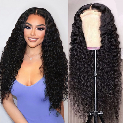 Sunber Jerry Curly Human Hair Lace Closure Wig 13*4 Lace Front Wigs