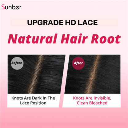 Sunber High-Quality Body Wave 13x4 Glueless HD Lace Front Wigs With Baby Hair Human Hair Wigs 180% Density