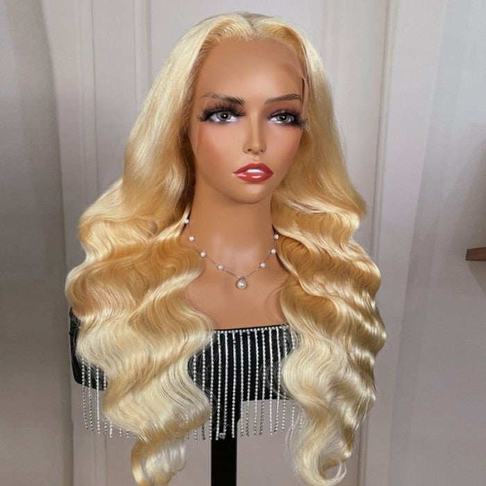 Sunber Hair 613 Color 100% Human Hair Wig Body Wave Lace Front Wigs Pre Plucked Blonde Body Wave Hair Wigs 150% Density